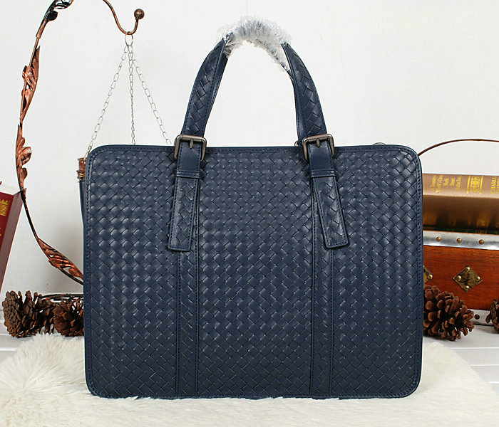 Bottega Veneta intrecciato VN briefcase 52192 blue